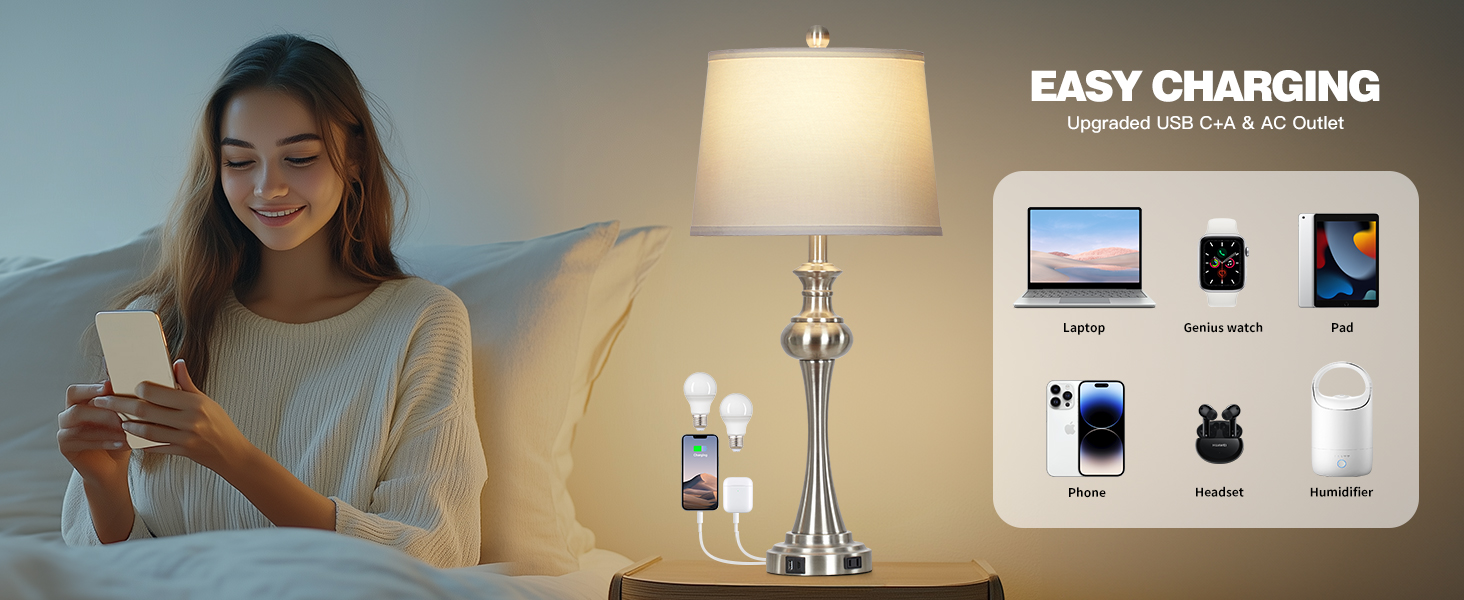 silver table lamp set of 2