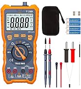 True RMS Digital Multimeter Tester, Auto-Ranging AC DC 20A Ohmmeter 1000V Voltmeter with NCV, Mea...