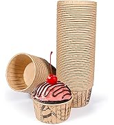 TRUSBER Baking Cups,100pcs Paper Cupcake Liner Standard Wrappers Nonstick Muffin Molds Greaseproo...