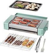 HBN 3-in-1 Hot Dog Roller Grill Machine with Nonstick Plate & Grill Rack, 800W Compact Indoor Ele...