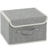 ENUMAIL Storage Boxes, Collapsible Storage Bins with Lids, Cotton and linen cloth Storage Baskets...