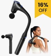 RENPHO Reach Curve Massage Gun with Extension Handle, 4-in-1 Massager | 10mm Deep Tissue, Handhel...