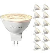 Consciot GU5.3 LED Bulb Dimmable, 5W (50W Equivalent), 2700K Soft White Light Bulb with 500lm 40°...