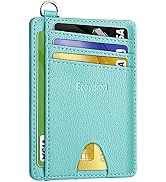 Slim Minimalist Front Pocket Wallet, Ecovision RFID Blocking Credit Card Holder Wallet with Detac...