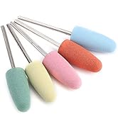 silicone polishing nail bits bit drill manicure for nails rubber tips russian ceramic mill 5-piec...