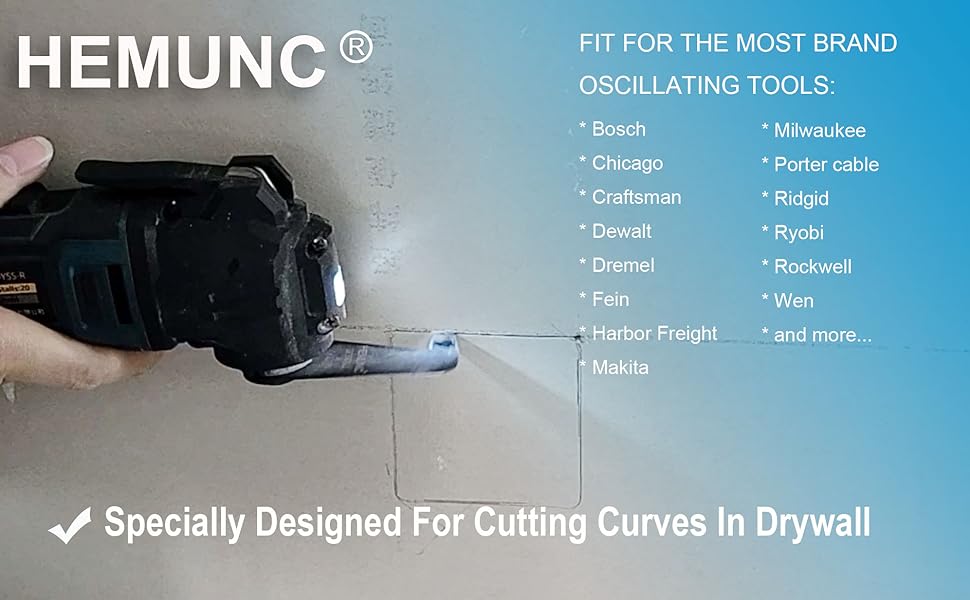 HEMUNC Drywall Blade for Oscillating Tool 4 Pack