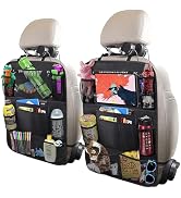PINHEN Car Backseat Organizer with Touch Screen Tablet Holder-2 Pack,10 Storage Pockets Car Stora...