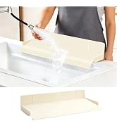 Volminex Full-Coverage Sink Splash Guard – 17.7 Inch Extra-High Ramp with Super Strong Suction Cu...