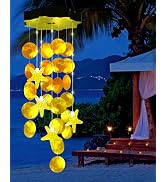 Toodour Solar Wind Chimes for Outside, Shells Light Gifts for Mom Grandma Women Wife Girls, Water...