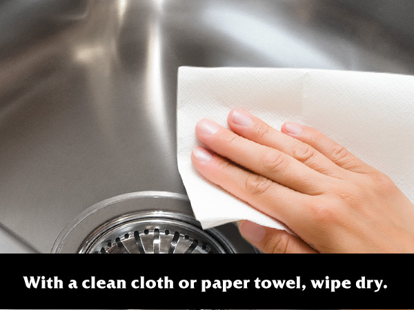 Perfect Sink cleaner polish stainless steel porcelain scratch remover stain water spot shine