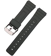 Hijiawee Replacement Band for Casio F-84/F-91W/F-94/F-105/A158/A168, Soft PU Watch Strap for Casi...