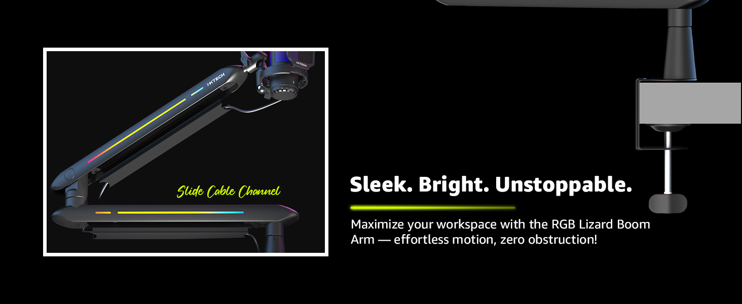 White cable management podcast equipment mic stand gaming accessories microphone pc arm home office