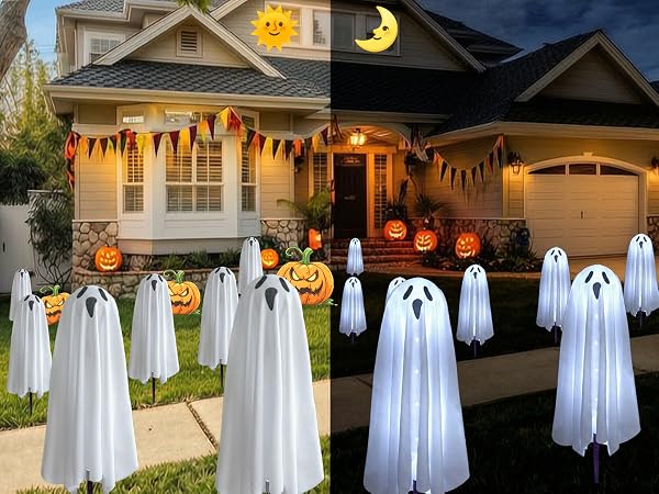 solar halloween ghost light