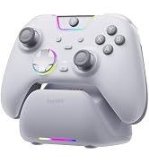 EasySMX X05Pro Wireless PC Gaming Controller with Smart Charging Dock – Full Quiet Buttons, Dual-...