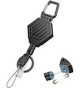 Uniclife Heavy Duty Retractable Keychain with Magnetic Closure Retractable Badge Reel for up to 1...