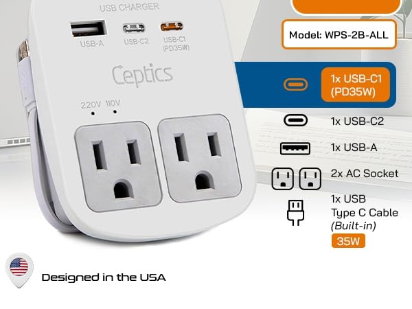 35W World Travel Adapter