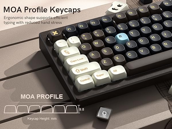 moa profile PBT keycaps