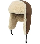 Windproof Suede Trapper Hat Cozy Plush Russian Ushanka Hat with Ear Flaps, for Men & Women