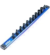 AKM TOOL 1/4 Inch Drive Magnetic Impact Socket Set, 11-Piece SAE, 7/32 Inch-9/16 Inch, 6 Point, C...