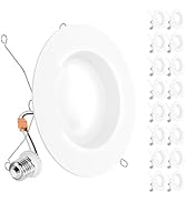 Sunco 16 Pack Retrofit LED Recessed Lighting 6 Inch, 3000K Warm White, Dimmable Can Lights, Smoot...