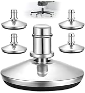 Premium 5pcs Low Profile Office Chair Bell Glides - 2" Replacement Swivel Caster Wheels to Fixed ...
