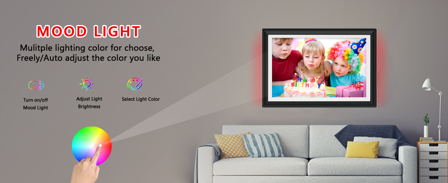 FRAMEO 10.1 Inch WiFi Digital Picture Frame Digital Photo Frame