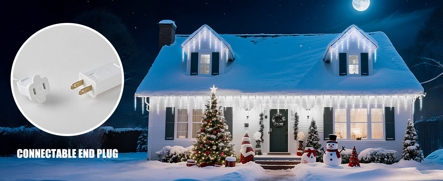 Connectable Icicle String Lights