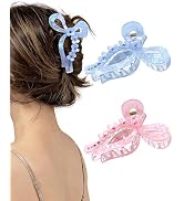 ACECHA 2 Pack Glitter Bow Claw Clip for Women - Cute Hair Bows Clips with Rhinestones and Flowers...