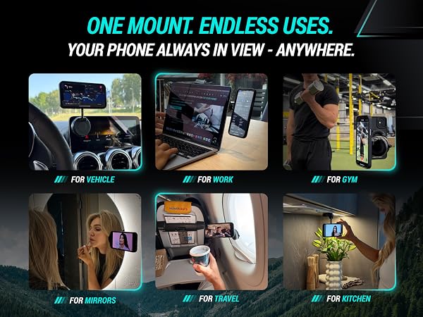 One mount. Every surface.