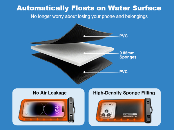 Floating Waterproof Phone bag with Air Cushion