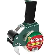 Duck HD Clear Packing Tape Dispenser Heavy Duty Packaging Tape Gun for Packing Boxes, Shipping an...