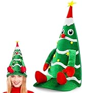 DANCELF Christmas Elf Hat,Gnome Hat,Strange Dr.Seuss Hats,Duck Tongue Caps Holiday Cap for Xmas F...