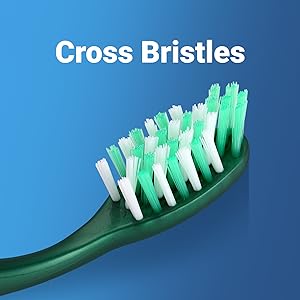 cross bristles firm toothbrush