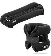 JBM Ankle Weights Wrist Leg Weights 2lb 4lb 6lb A Pair of Ankle Weight with Adjustable Straps for...