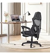 HOOBRO Ergonomic Office Chair Lumbar Support, Reclining Office Chair with Leg Rest, High Back Hom...