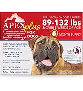 Apex Plus Flea and Tick Prevention for Dogs | X-Large (89-132 lbs) | 6-Month Supply | Dog Flea an...