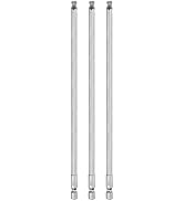HARFINGTON 3pcs Ball End Hex Screwdriver Bit Set 5mm (H5.0) Size 1/4" Hex Shank 200mm (8") Long M...
