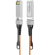 YunvoFib 10G SFP+ to SFP+ Active Optical Fiber Cable Direct Attach Copper with Multi-Mode Fiber C...