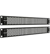 VCELINK 1U Ventilated Blank Panel for 19" Server Rack, Detachable Design Network Cabinet Spacer, ...