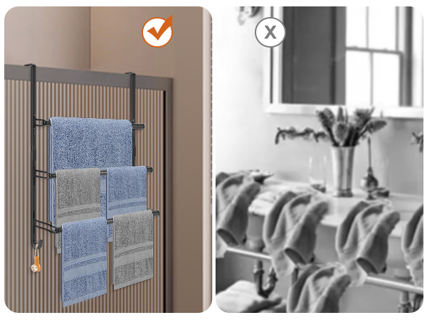 3 TOWELS + 2 HOOKS DESIGN TO ORGANIZE