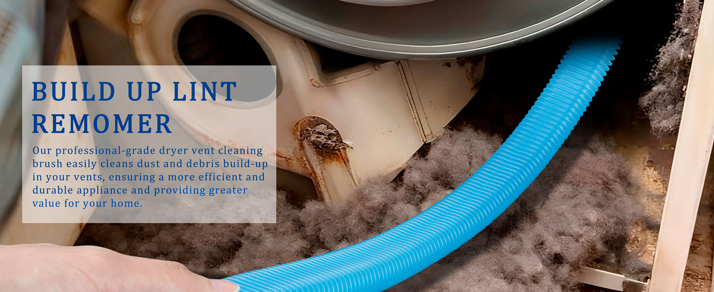 Dryer Vent Cleaner Kit with Dryer Vacuum Hose Attachment
