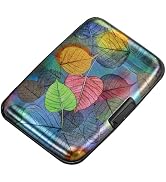ELFISH Mini RFID Aluminum Wallet Credit Cards Holder Business Card Case Metal ID Case for Men Wom...