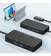 Surface Docking Station, 11-in-1 Surface Dock 2 4K@60Hz HDMI, Surface Pro Docking Station for Mic...