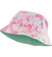 Bucket Hat for Girls & Boys, Packable Double Sided Reversible Beach Sun Kids Bucket Hat - Ages 3-10