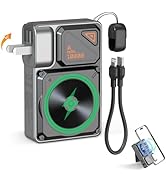 SEANCHEER P07 Magnetic Power Bank Charger 10000mAh Portable Charger with Built-in Cable and Folda...