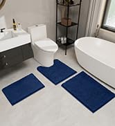 3 Pieces Bathroom Rug Set
