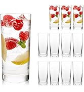 Highball Glasses Set of 12, 16oz Tall Drinking Glasses, Water Glass for Kitchen, Tom Collins Glas...