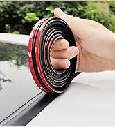 Cuttable T-Car Sunroof Cover Seal Rubber Trim,Dust Proof&Weather Stripping for Windshield,Tailgat...