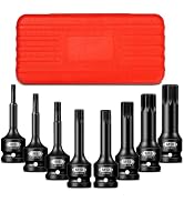 Upenjok 8-Pieces 1/2" Drive Impact XZN Triple Square Bit Socket Set, M5 M6 M8 M10 M12 M14 M16 M18...