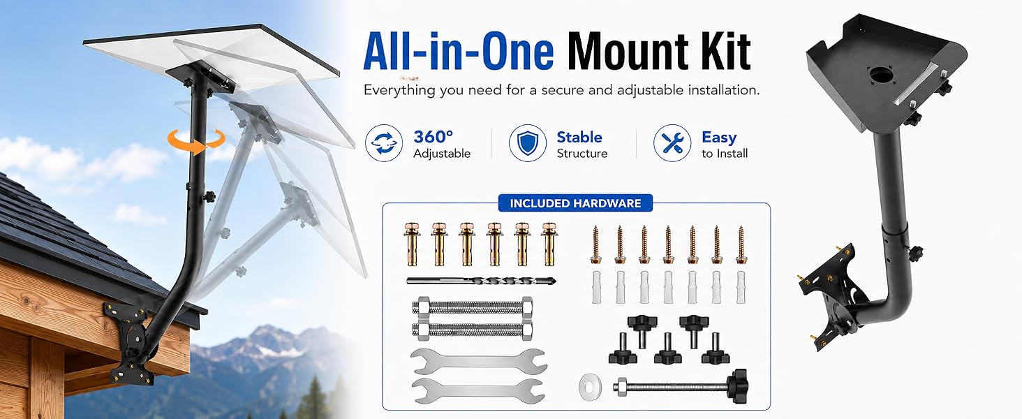 reinforced metal Starlink mounting kit,bracket universal for all standard satellite dish models